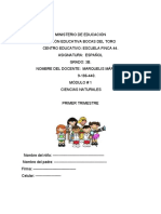 MODULO 1 DE CIENCIAS NATURALES ESCUELA FINCA 44 Primer Trimestre