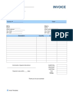 Simple Invoice Template With Shipping