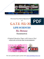 GATE XL 2005 Original Question Paper Botany PDF