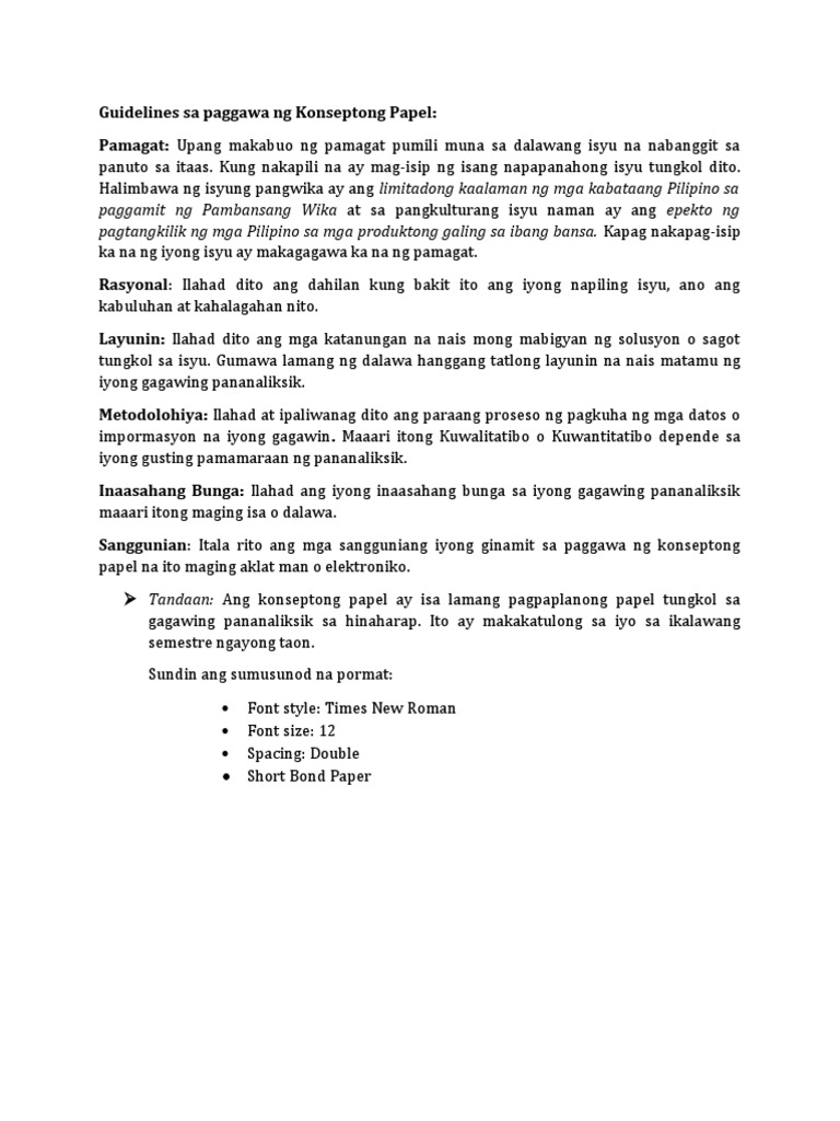 Konseptong Papel | PDF