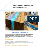 Aprende Como Fabricar Una Mesa Con Efecto Rio Con Resina Epoxy