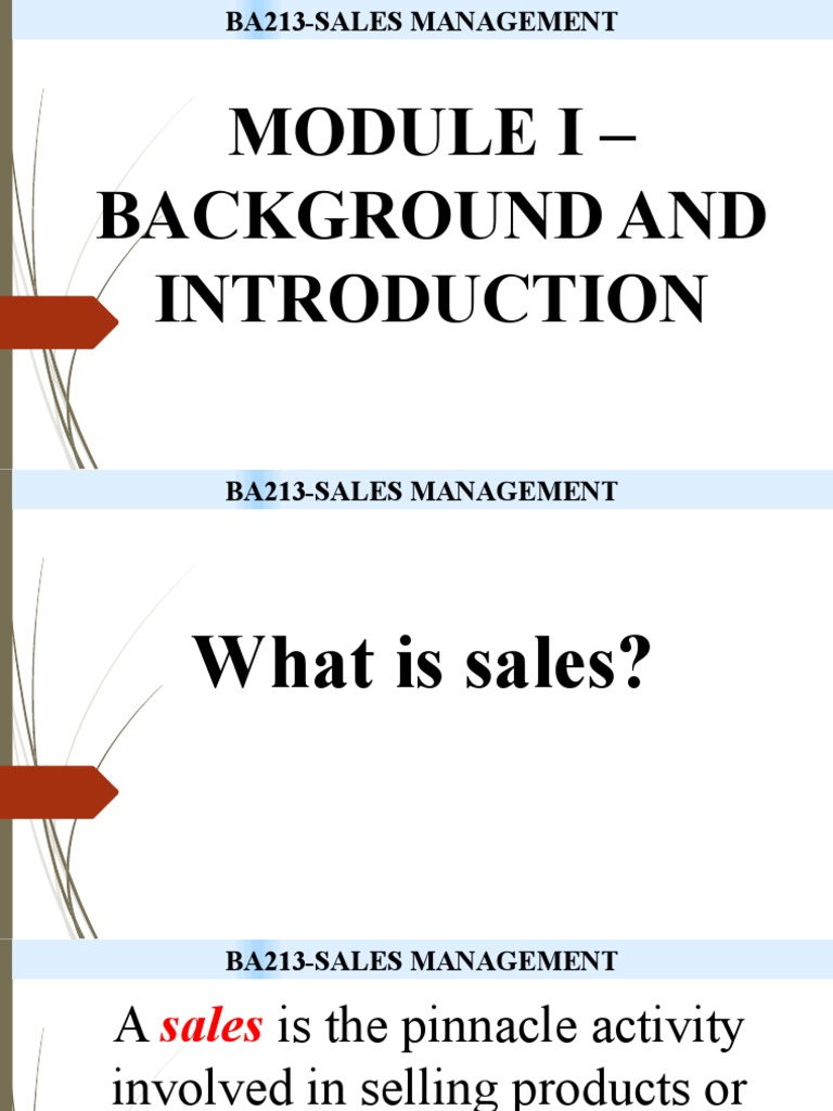 Module I - Background and | PDF