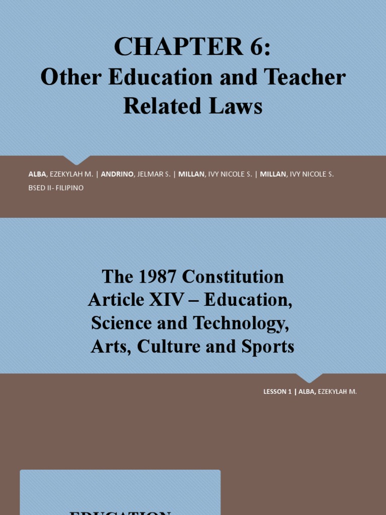 Education and Teacher Laws Overview | PDF | Tuition Payments | Teachers