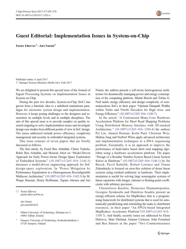 SoC Implementation Challenges | PDF | System On A Chip | Electronics