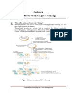 Introduction To Gene Cloning: Section-A