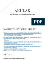 Akhlak - Menyemai Kasih Menuai Sayang