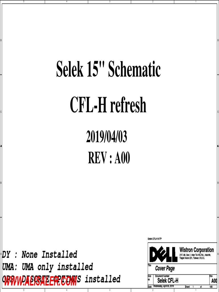 Dell G3 3590 Wistron Selek Cfl H 125 1 Pdf Usb Digital Electronics