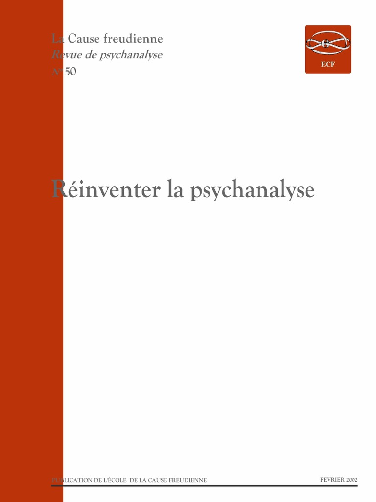cause freudienne de psychanalyse 050 pdf jacques lacan psychanalyse