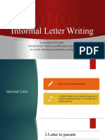 Informal Letter Writing