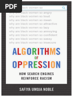 NOBLE, Safiya Umoka. Algorithms of Opression - How Search Engines Reinforce Racism. New York University Press, 2018. Introdução.