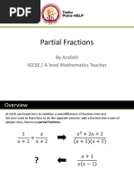 Partial Fractions: by Arafath IGCSE / A Level Mathematics Teacher