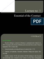 Essential of The Contract: Lecture No. 1