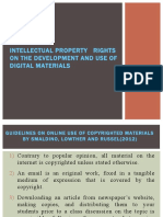 Intellectual Property Rights On The Development and Use of Digital Materials