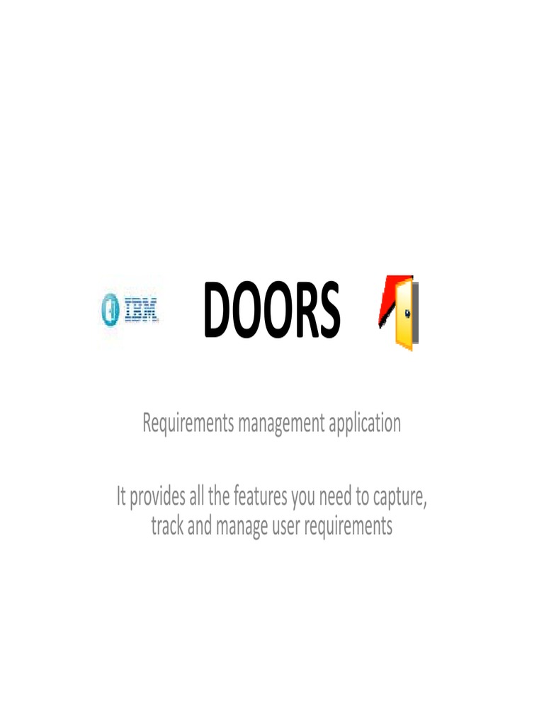 Guía de Instalación y Uso de DOORS | PDF | Software | Gestión de ...