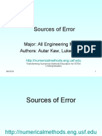 Sources of Error: Major: All Engineering Majors Authors: Autar Kaw, Luke Snyder