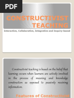 Constructivist Teaching: Interactive, Collaborative, Integrative and Inquiry-Based