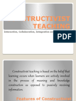 Constructivist Teaching: Interactive, Collaborative, Integrative and Inquiry-Based