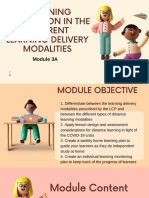 Understanding Distance Learning Modalities