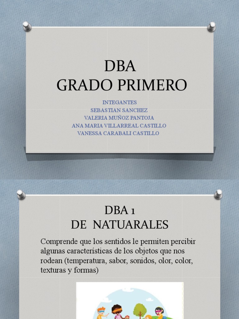 DBA Lenguaje y Naturales Grado Primero | PDF | Artes del Lenguaje y ...