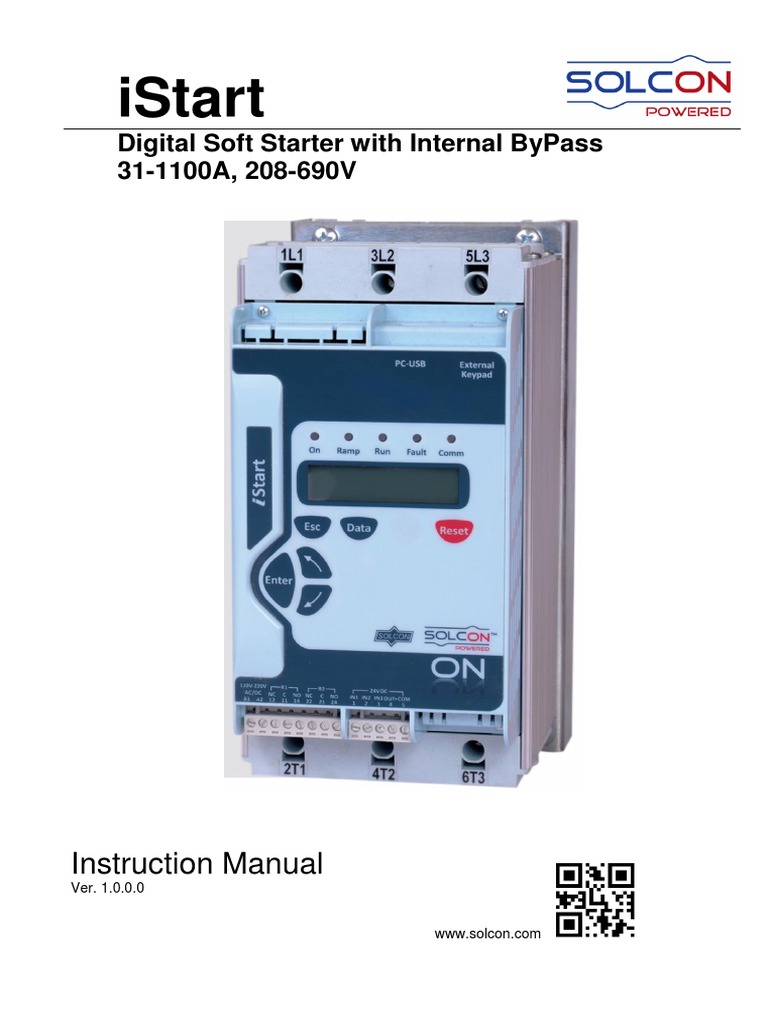 Solcon iStart Soft Starter Manual | PDF | Fuse (Electrical) | Electric ...