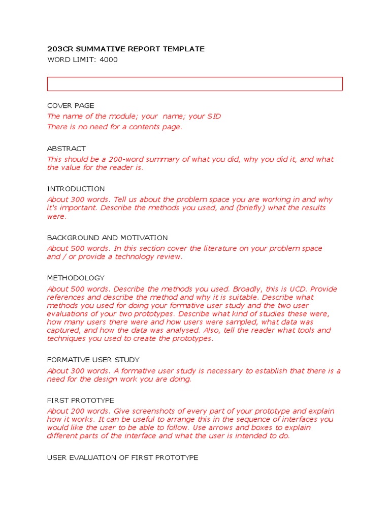 Prototype Evaluation Report Template | PDF | Prototype | Software ...