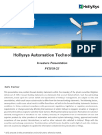 HOLI Presentation FY19q1 For Investors PDF