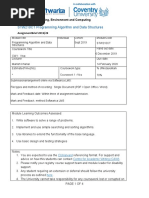 STW210CT Programming Algorithm and Data Structures: Faculty of Engineering, Environment and Computing