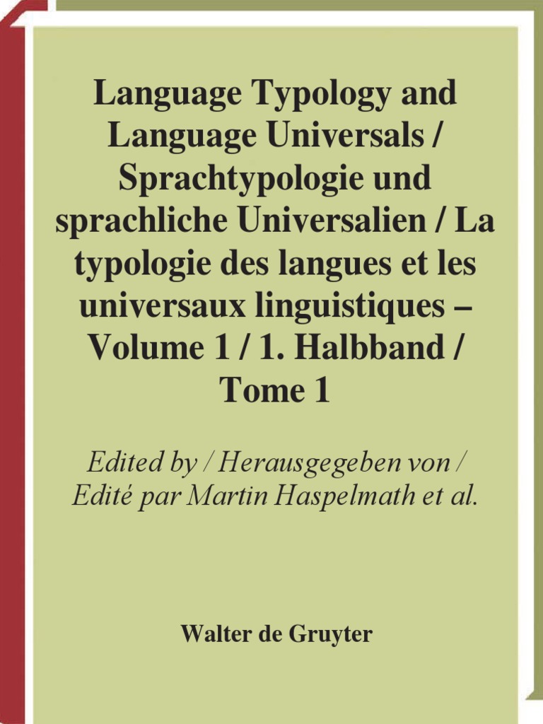 language typology and language universals pdf