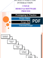 Unit-Ii Design & Software Process: Prototyping in Practice Design Rationale Design Rules Universal Design