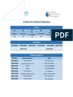 Horário - Curso de Língua Inglesa - INIL - IFBA PDF
