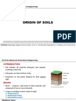 Advanced Geotechnical Engineering - CE 631A - Origin of Soils - 1