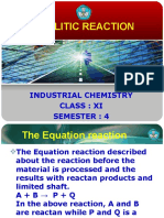 Catalitic Reaction: Industrial Chemistry Class: Xi Semester: 4