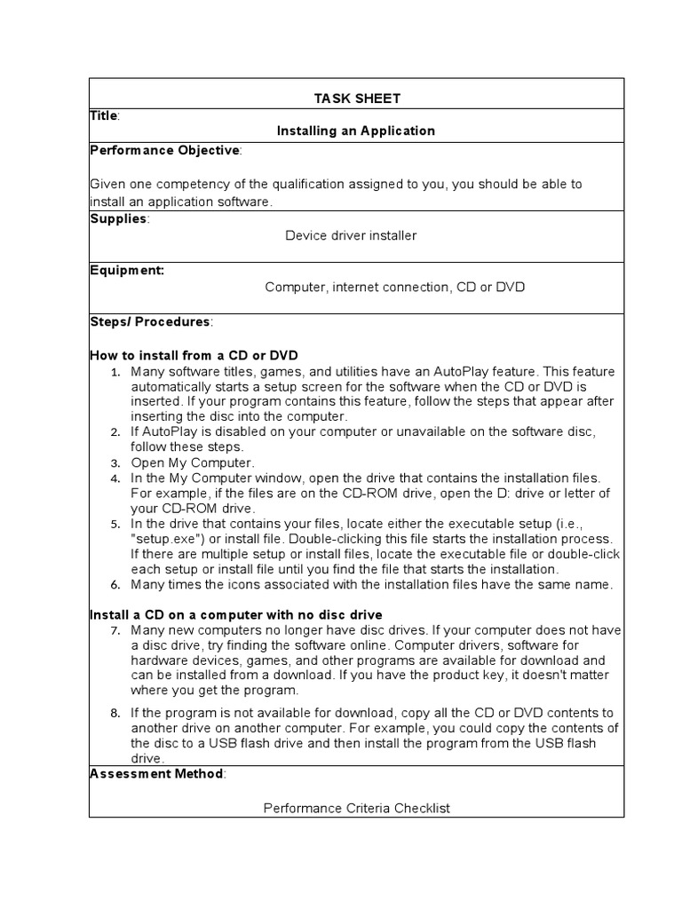 Application Software Installation Guide | PDF
