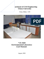 Department of Civil Engineering Uttara University: Laboratory