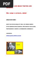 DIGA NÃO AOS MAUS TRATOS AOS ANIMAIS