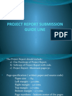 PROJECT REPORT SUBMISSION GUIDE LINE