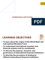 International Institutions: IMF and World Bank