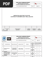 Small Boat Harbours Project: Inspection and Test Plan For Casting of Concrete Quay Wall Blocks