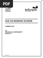 June 2018 MS - Component 3 WJEC Physics A-Level