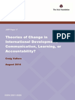 Theories of Change in International Development: Communication, Learning, or Accountability?