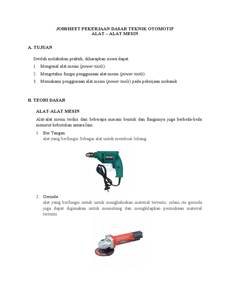 Jobsheet Pdto Power Tool PDF