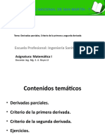 18derivadas Parciaales, Crterio de La 1ra y 2da. Derivada - S