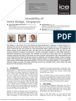 Vibration Serviceability of Helix Bridge, Singapore