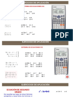 Ejercicios de sistemas de ecuaciones 2x2 y 3x3