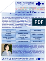 Strategy Formulation & Execution: Asian-Pacific Postal College