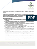 Recomendaciones Normas Bioseguridad Comerciantes y Usuarios Junio 1