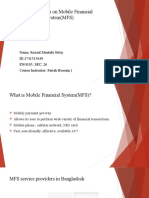 Presentation On Mobile Financial System (MFS)