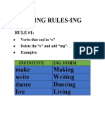 Spelling Rules-Ing: RULE #1