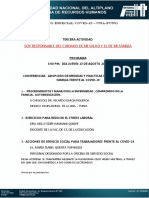 Tercera actividad equipo COVID-19 UNA-Puno cuidado salud familia