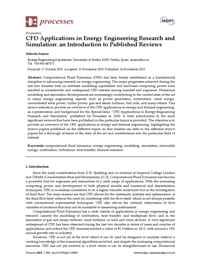 CFD Applications in Energy Engineering Research An PDF | PDF ...